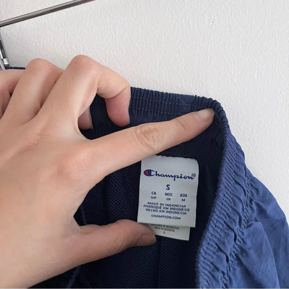 Champion // NWT Blue High Waisted Shorts - Picture 2 of 5